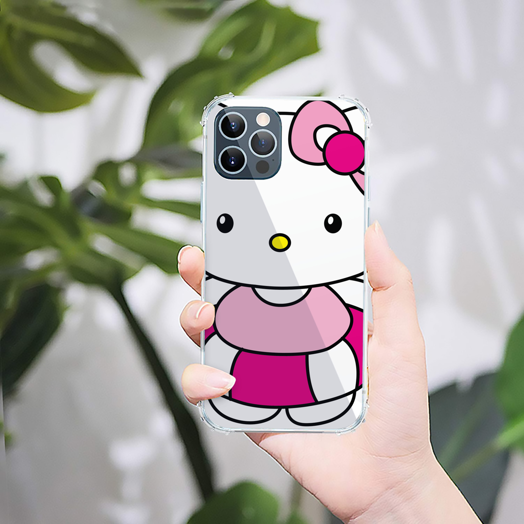（画像用） Hello Kitty ハローキティ 【iPhone 12シリーズ対応】透明スマホケース（クリアソフトケース）